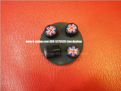 จุกลมล้อโลโก้ลายธงชาติอังกฤษออริจินัล รุ่นพื้นดำ สำหรับรถทุกรุ่น