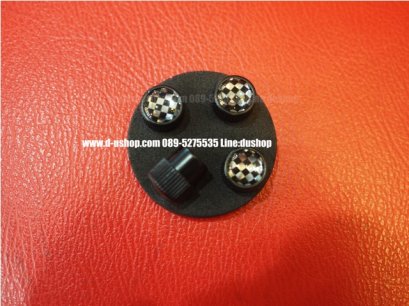 จุกลมล้อโลโก้ลายหมากรุกขาวดำ สำหรับรถทุกรุ่น