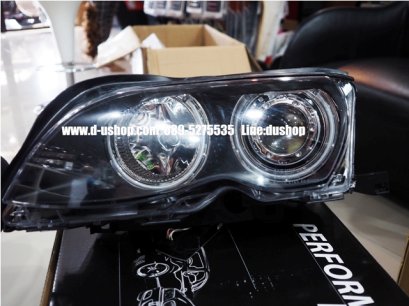 โคมไฟหน้าโปรเจคเตอร์ตรงรุ่นพื้นดำ BMW E46(Eagle Eye)