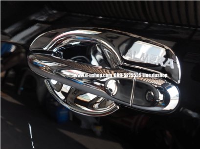 เบ้ามือเปิดประตูโครเมียมแบบเต็ม Nissan Almera 2011-2015