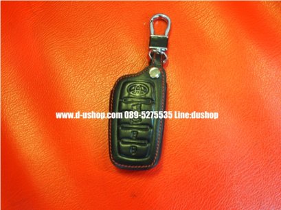 กระเป๋ากุญแจหนังดำด้ายแดงตรงรุ่น Toyota Fortuner All New 2015