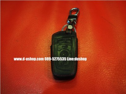 กระเป๋ากุญแจหนังดำด้ายแดงสำหรับ BMW ทุกรุ่น