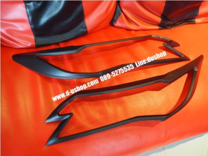 ครอบไฟหน้าดำด้านตรงรุ่น Mitsubishi Pajero All New 2015