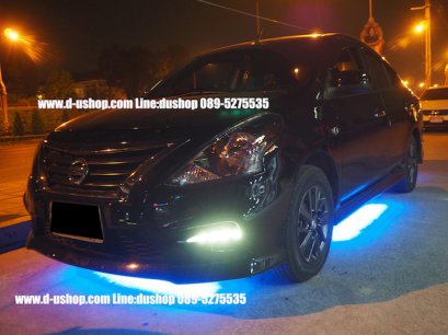 บริการติดตั้งไฟใต้ท้อง Super LED แบบเม็ดใหญ่ สำหรับ Nissan Almera