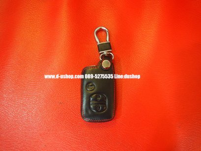 กระเป๋ากุญแจหนังดำด้ายแดงตรงรุ่น Toyota Alphard