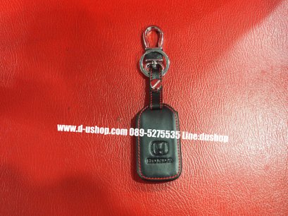 กระเป๋ากุญแจหนังดำด้ายแดง3ปุ่ม ตรงรุ่นสำหรับ Honda City All New 2014-16