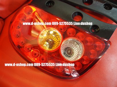 โคมไฟท้าย แดงขาว LED Nissan March by Eagle Eye