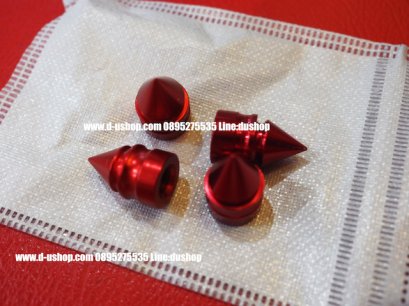 จุกลมล้อหัวจรวดแดง สำหรับรถทุกรุ่น