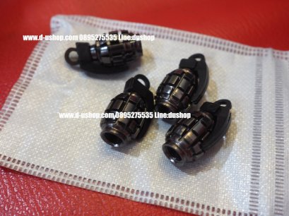 จุกลมล้อโลโก้ลายระเบิดสีดำ สำหรับรถทุกรุ่น