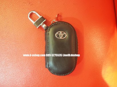 กระเป๋ากุญแจรถยนต์หนังดำแบบมีซิป สำหรับ Toyota ทุกรุ่น