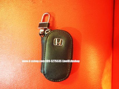 กระเป๋ากุญแจรถยนต์หนังดำแบบมีซิป สำหรับ Honda ทุกรุ่น