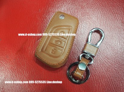 กระเป๋ากุญแจหนังน้ำตาล ตรงรุ่นสำหรับ Toyota Altis All New 2014/ REVO