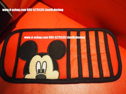 ที่บังแดดใส่ซีดีมิกกี้เม้าส์ แดงลิขสิทธิ์แท้สำหรับรถทุกรุ่น