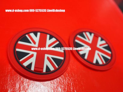 แผ่นรองแก้วกันลื่นลายธงชาติอังกฤษแดงน้ำเงินออริจินัล สำหรับ Mini ทุกรุ่น
