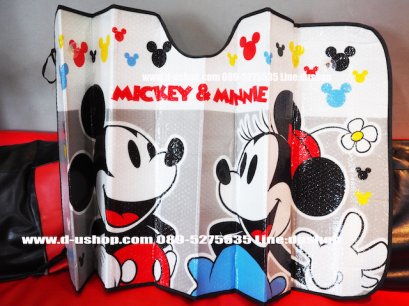 ม่านบังแดด ลาย Mickey & Minnie สำหรับรถทุกรุ่น