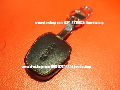 กระเป๋ากุญแจหนังดำด้ายแดง ตรงรุ่นสำหรับ Isuzu D-Max All New 2012-16
