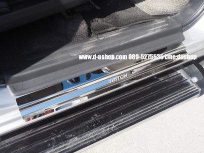 กาบบันไดสแตนเลส กันรอยตรงรุ่น Mitsubishi Triton All New 4Dr