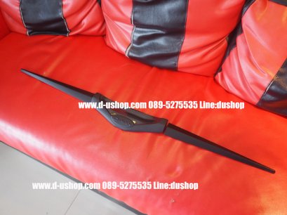 คิ้วกันกระแทกท้ายปลายดาบ ดำด้านตัดเคฟล่า Isuzu D-Max All New 2011-16