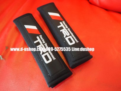 คาดเบลล์ดำโลโก้ TRD ปักขาว สำหรับรถทุกรุ่น