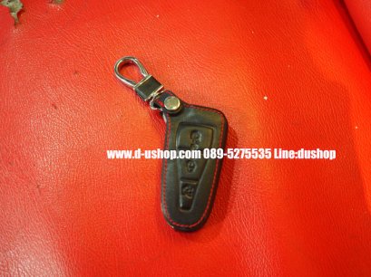 กระเป๋ากุญแจหนังดำด้ายแดงตรงรุ่น MG6