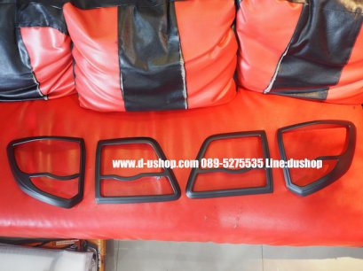 ครอบไฟท้ายดำด้านตรงรุ่น Toyota Fortuner 2012-14