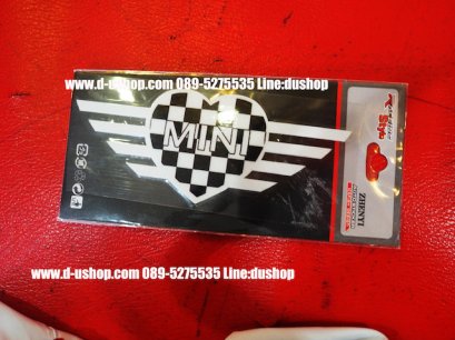 สติกเกอร์ปีกมินิลายหมากรุกขาวดำ สำหรับรถทุกรุ่น