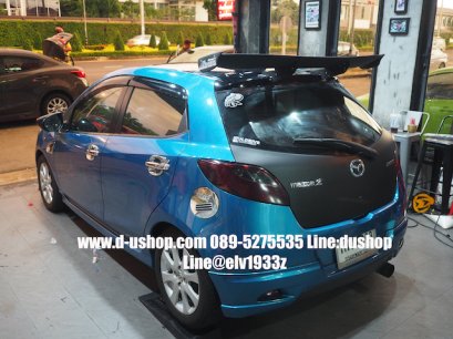 สปอยเลอร์ JS ดำด้าน Mazda2