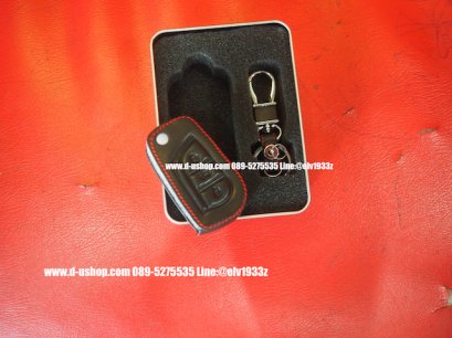 กระเป๋ากุญแจหนังสีดำด้ายแดง ตรงรุ่นสำหรับ Toyota Altis All New 2014-17