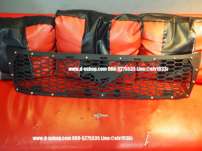 กระจังหน้าดำด้านมัสแตงมีไฟLED ตรงรุ่นสำหรับFord Ranger All New 2012