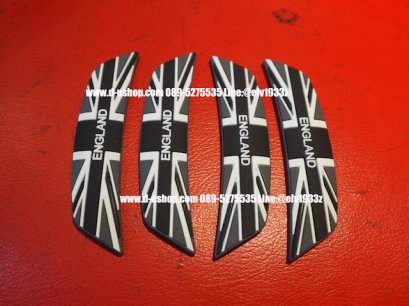 กันกระแทกประตูลายธงชาติอังกฤษเทาดำ แบบนูน สำหรับรถทุกรุ่น