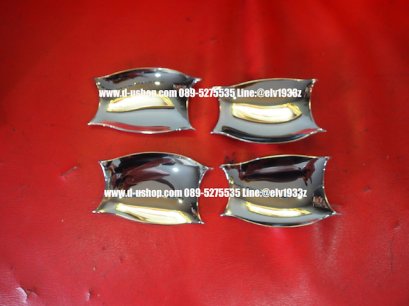 เบ้ามือเปิดประตูแบบหลุมเรียบโครเมียมตรงรุ่น Toyota Yaris Ativ 2017