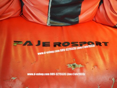 โลโก้อะคิลิคสีดำ 3D ฝากระโปรงหน้าตรงรุ่น Mitsubishi Pajero All New 2015