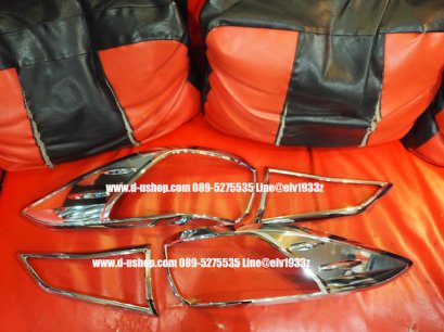 ครอบไฟท้ายโครเมียมตรงรุ่น Toyota Yaris ATIV 2017