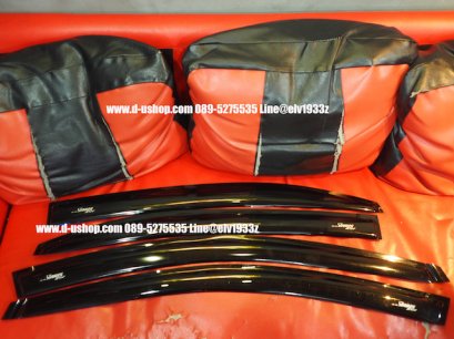 กันสาดสีดำตรงรุ่น Toyota Yaris Ativ 2017 รุ่น4ประตู