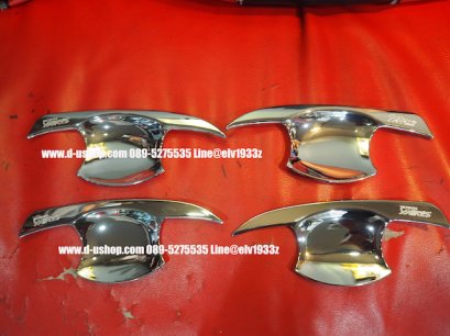 เบ้ามือเปิดประตูโครเมียมแบบปีกตรงรุ่น Toyota Yaris AITV 2017