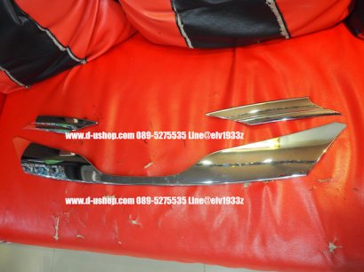 คิ้วกระจังหน้าโครเมียมรุ่น3 ชิ้นตรงรุ่น Toyota Yaris ATIV 2017