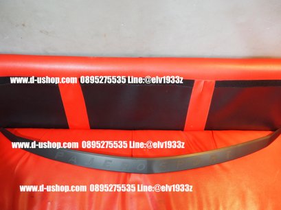 คิ้วฝากระโปรงหน้าด้านโลโก้ดำด้านล้วน สำหรับ Mitsubishi Pajero All New 2015