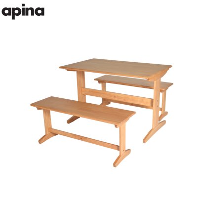 TATA 115 Table + TATA Bench Wood Seat / 2