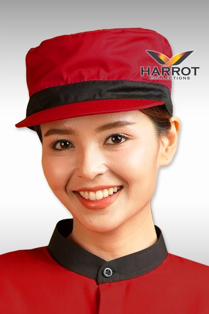 หมวกแก๊ป มารีน สีแดง แต่งดำ