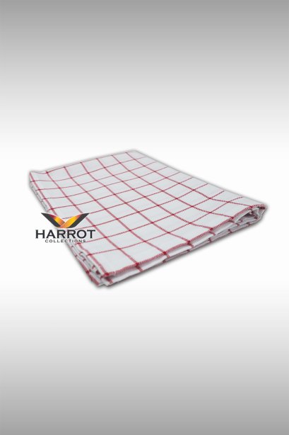 White-Red Scotch Dish towel  (DTW0101)