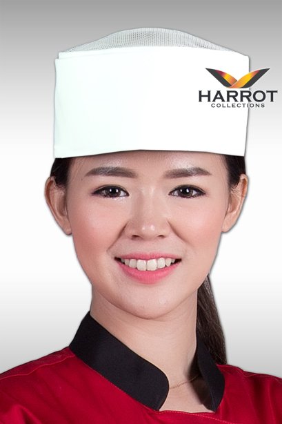 WHITE NET-WHITE JAPANESE CHEF HAT