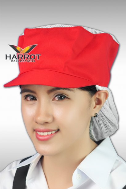 Red Cooking Hat with Net