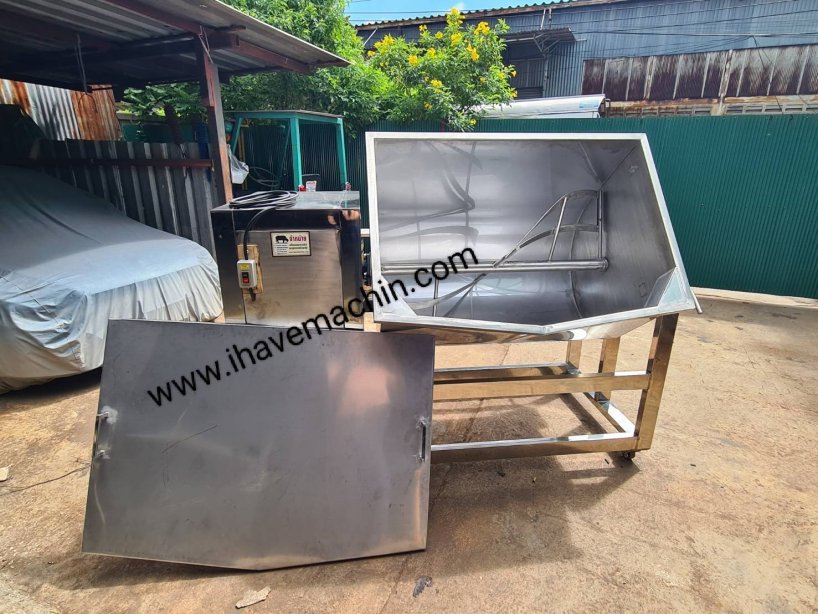 เครื่องผสมอาหารแนวนอนแสตนเลสแท้304