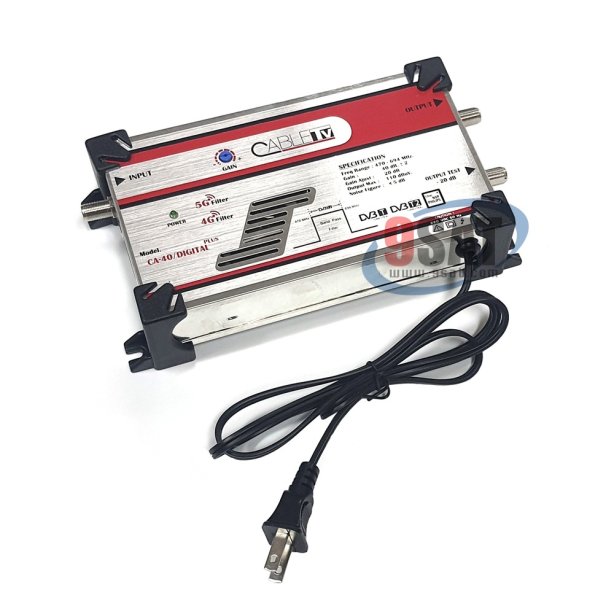 BOOSTER ขยายสัญญาณดิจิตอลทีวี ยี่ห้อ CABLE รุ่น CA-40/DIGITAL PLUS (CUT 4G LTE และ 5G)