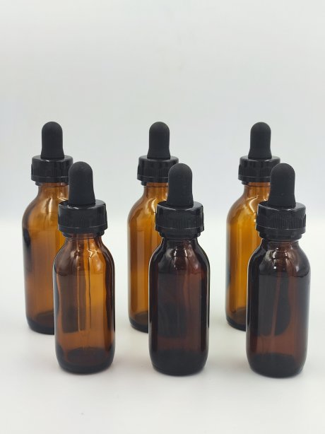 ขวดหยดทรงกลมสีชา (ไทย)