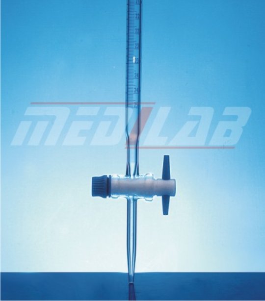 บิวเรตก๊อก Teflon Burette, with Straight Bore PTFE Key Stopcock, Class A