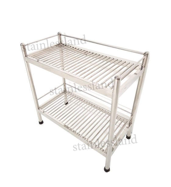 ชั้นวางของสแตนเลส อเนกประสงค์ 2 ชั้น