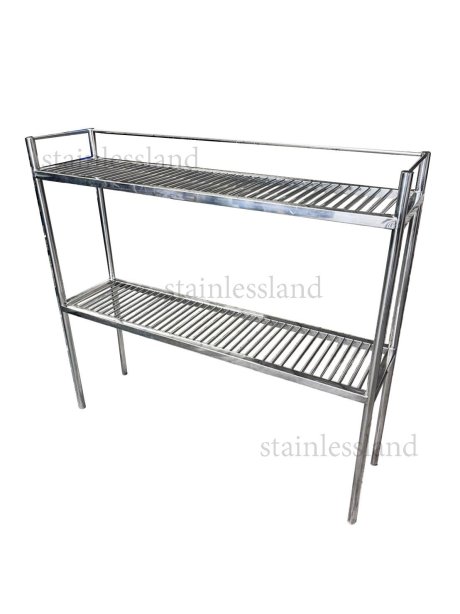 ชั้นลอย 2 ชั้น ซี่ (ตะแกรง ) เชื่อมติดกับโต๊ะ