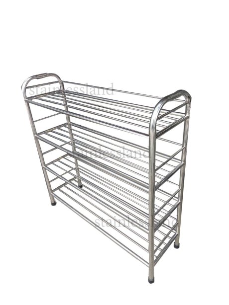 ชั้นวางรองเท้าสแตนเลส  4 ชั้น