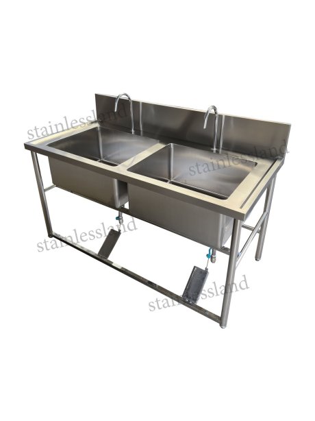 ซิงค์2หลุม(เท้าเหยียบ)